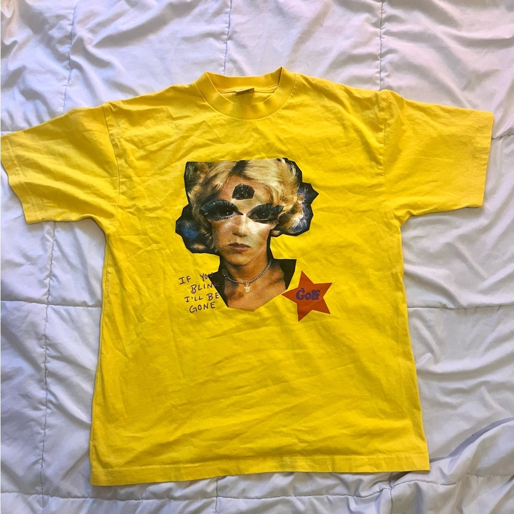Yellow golf wang graphic t-shirt